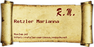 Retzler Marianna névjegykártya